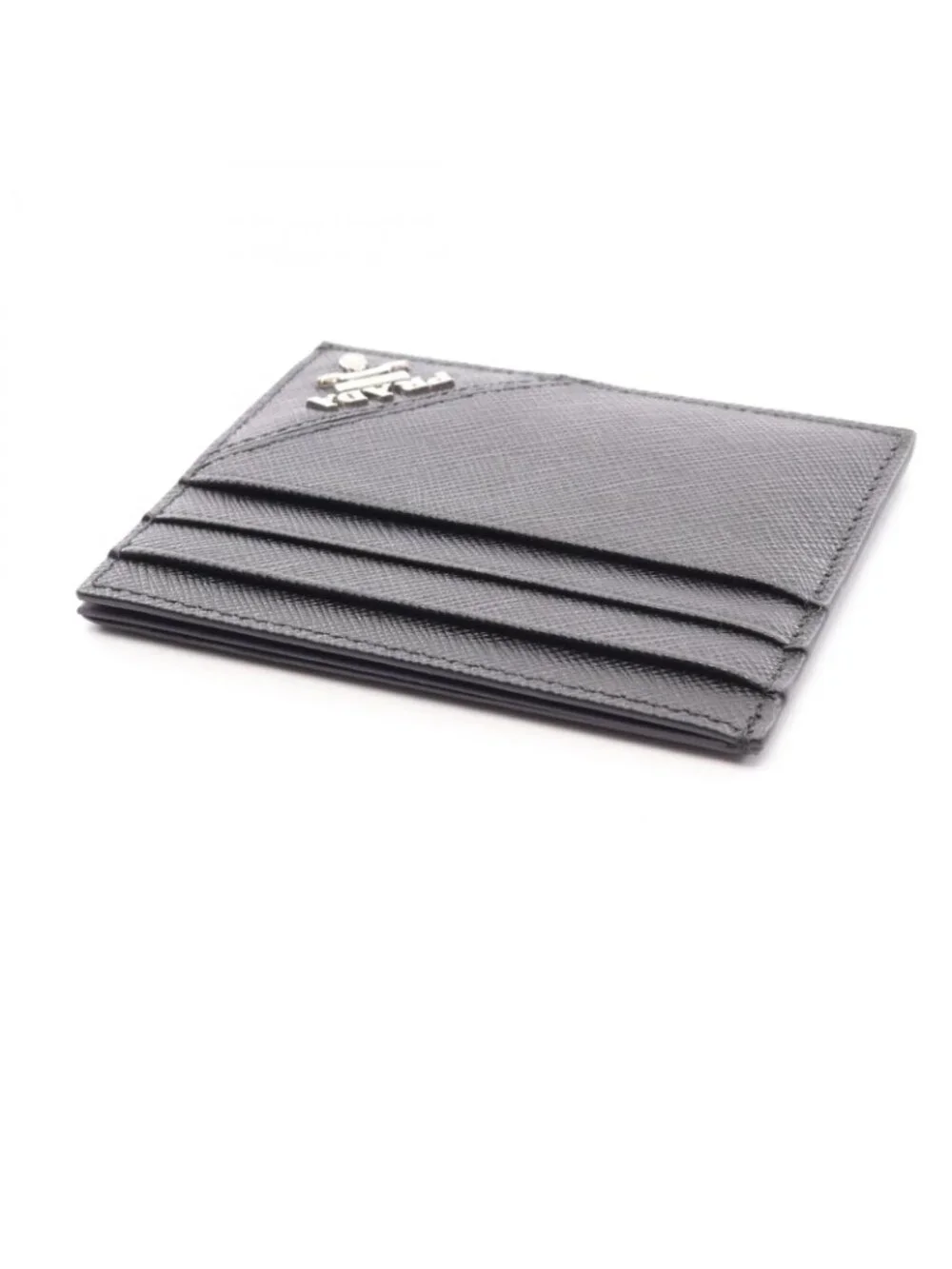 Prada Card Slot Saffiano Metal New